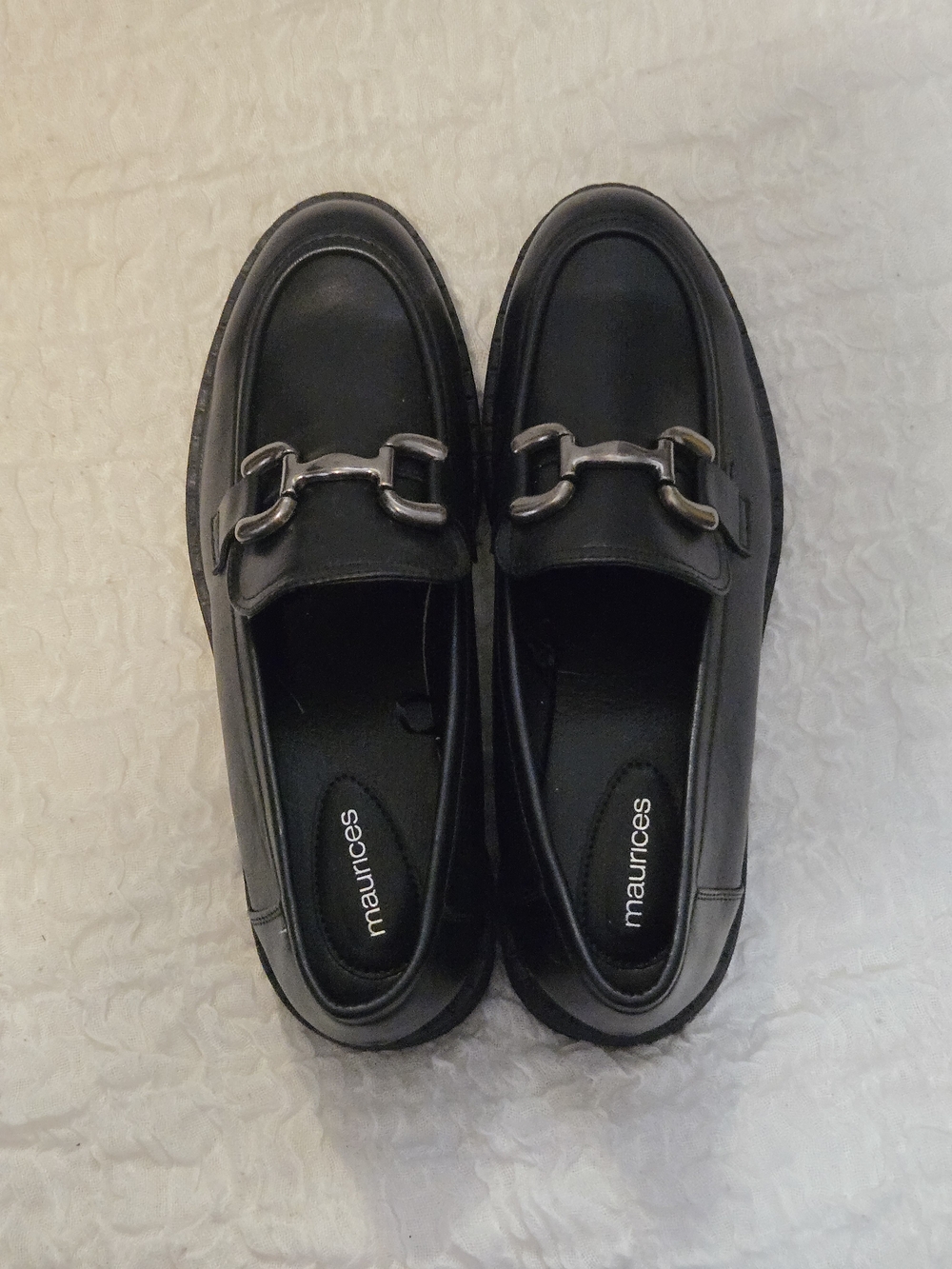 Maurices Men's Black Leather Bit Loafers